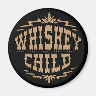 WHISKEY CHILD - Schwarzes Magnet mit Herbsternte L
