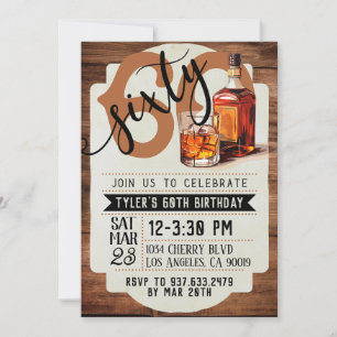 Whiskey & Cigars 60. Geburtstag Einladung