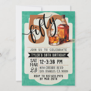 Whiskey & Cigars Invitation 50e anniversaire