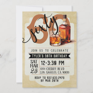 Whiskey & Cigars Invitation 60e anniversaire