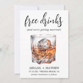 Whiskey Cocktails Drink Foto Trendy Wedding Save The Date