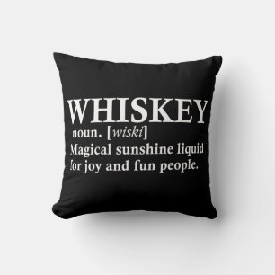 Whiskey-Definition lustige Trinkquoten Kissen