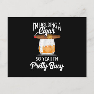 Whiskey, den ich halte, also bin ich Hübsch beschä Postkarte