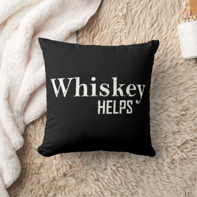 Whiskey hilft beim Trinken von Alkoholquoten Kissen (Decke)