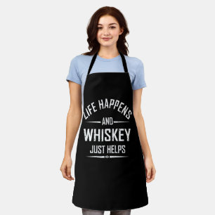 Whiskey hilft lustigen Zitaten Alkohol trinken Red Schürze