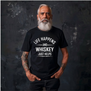 Whiskey hilft lustigen Zitaten Alkohol trinken Red T-Shirt