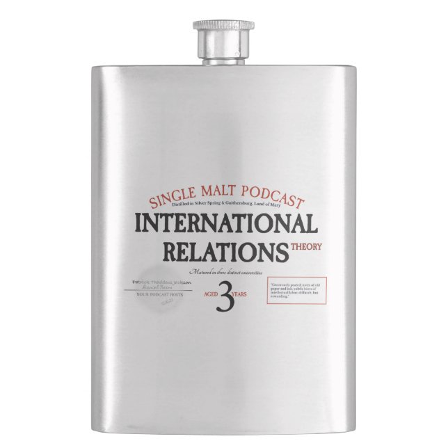Whiskey & IR Theorieflasche "White Label" Flachmann (Vorderseite)