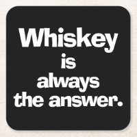 Whiskey ist immer die Antwort Schwarz
