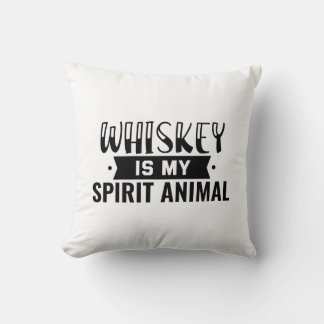 Whiskey ist mein Geiststier Kissen