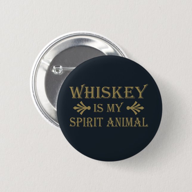 Whiskey ist meine geile Redewendungen mit lustigen Button (Vorne & Hinten)