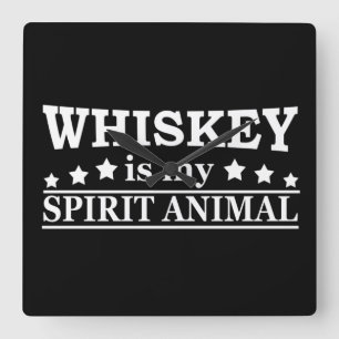 Whiskey ist meine geile Redewendungen mit lustigen Quadratische Wanduhr