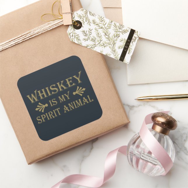 Whiskey ist meine geile Redewendungen mit lustigen Quadratischer Aufkleber (Schenken)