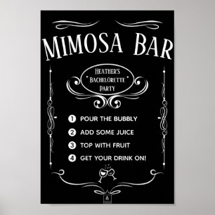 Whiskey Label Bar Poster