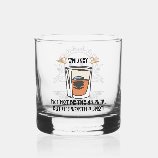 "Whiskey"-Monogramm Whiskyglas (Vorderseite)