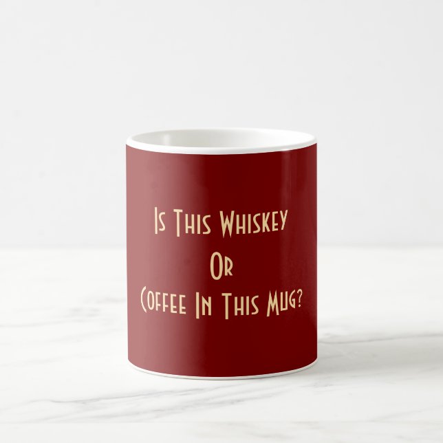 Whiskey oder Kaffee? Dk Red Kaffeetasse (Mittel)
