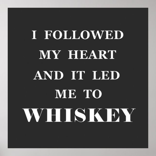 Whiskey-Slogan Poster (Vorne)