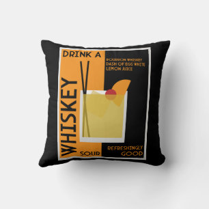 Whiskey Sour Cocktail Kissen