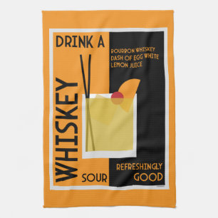 Whiskey Sour Cocktail Napkin Geschirrtuch