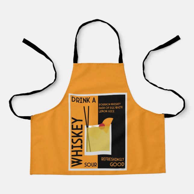 Whiskey Sour Cocktail Napkin Schürze (Vorderseite)