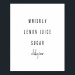 Whiskey Sour Cocktail Rezept Poster<br><div class="desc">Whiskey Sour Cocktail Rezept</div>