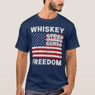 Whiskey-Steak-Waffen und Freiheit T-Shirt