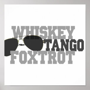 Whiskey Tango Foxtrot - Aviation Glass Poster
