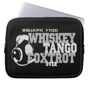 Whiskey Tango Foxtrot - Aviation Spaß Laptopschutzhülle