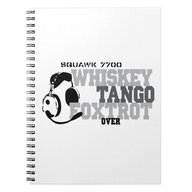 Whiskey Tango Foxtrot - Aviation Spaß Notizblock (Vorderseite)