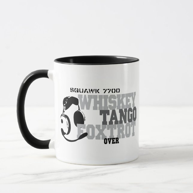 Whiskey Tango Foxtrot - Aviation Spaß Tasse (Links)
