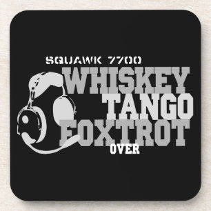 Whiskey Tango Foxtrot - Aviation Spaß Untersetzer