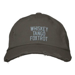Whiskey Tango Foxtrot Pilot Hat Bestickte Kappe