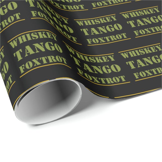 Whiskey Tango Foxtrot WTF Geschenkpapier (Rolleneckpunkt)