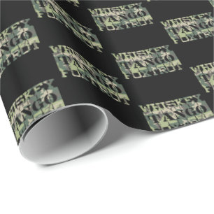 Whiskey Tango Foxtrot WTF Green Camouflage Geschenkpapier