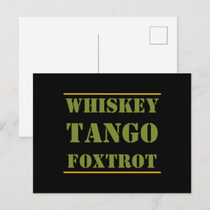 Whiskey Tango Foxtrot WTF Postkarte