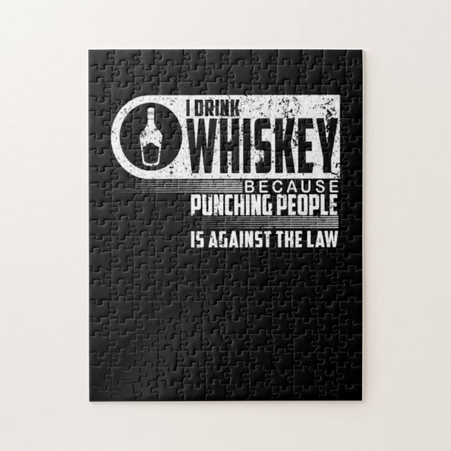 Whiskey trinken, weil Leute punching (Vertikal)