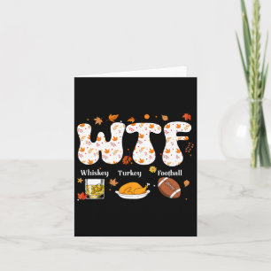 Whiskey Turkey Football Funny Erntedank Day Dinner Karte