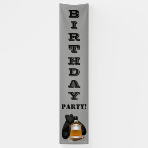 Whiskey und Cigar Birthday Banner