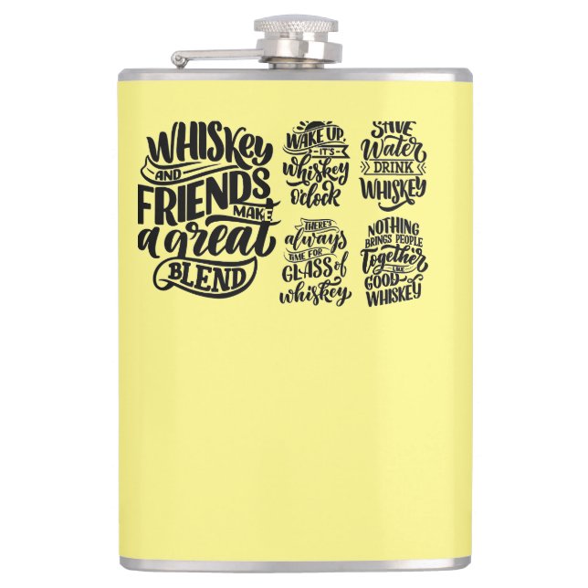 Whiskey und Freunde Flachmann (Vorderseite)