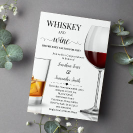 Whiskey und Wein bevor ich Paare Dusche Einladung