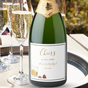 Whiskey Watercolor Chocolate Truffles Birthday