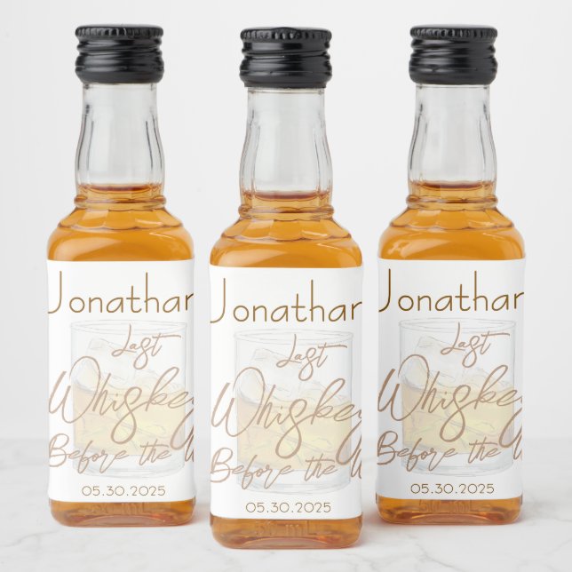 Whiskey Wedding Bachelor Alkoholflaschenetikett (Flaschen)