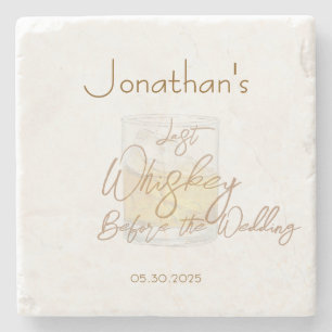 Whiskey Wedding Bachelor Party Steinuntersetzer