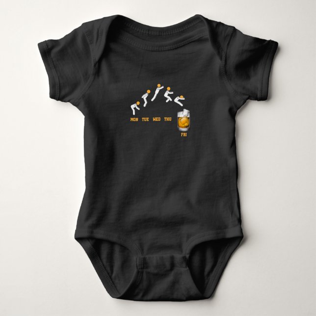 Whiskey Week Jump Whiskey Alkohol Baby Strampler (Vorderseite)