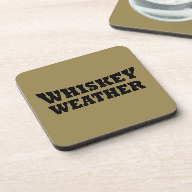 Whiskey Wetter lustige Redewendungen trinken Getränkeuntersetzer (Linke Seite)