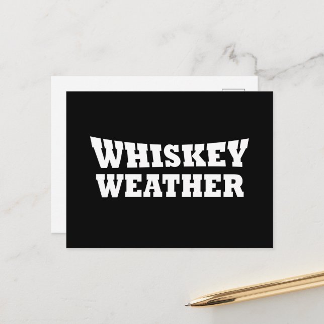 Whiskey Wetter lustige Trinkkurse Feiertagspostkarte (Vorderseite/Rückseite Beispiel)