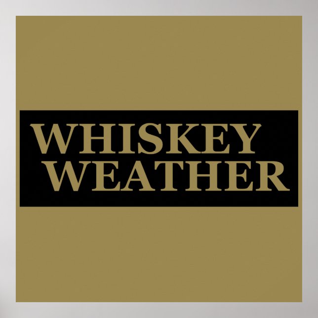 Whiskey Wetter lustige Trinkkurse Poster (Vorne)