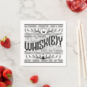 Whiskey / Whisky Napkin Serviette