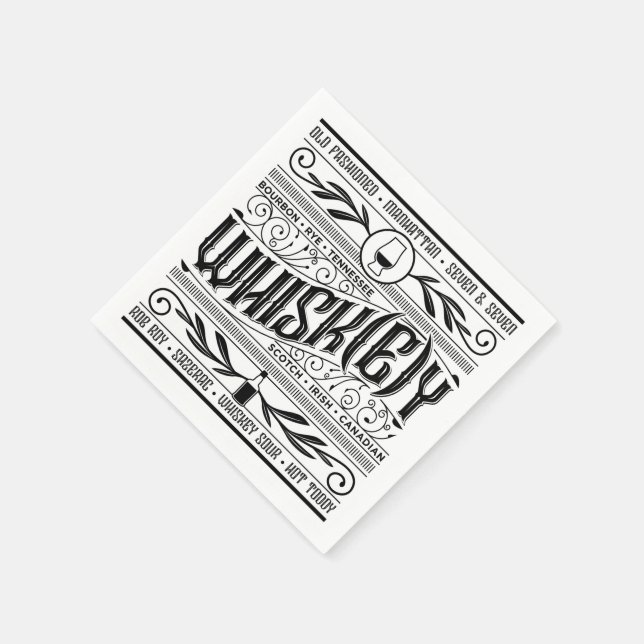 Whiskey / Whisky Serviette (Ecke)