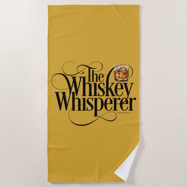 Whiskey Whisperer Beach Handtuch (Vorderseite)