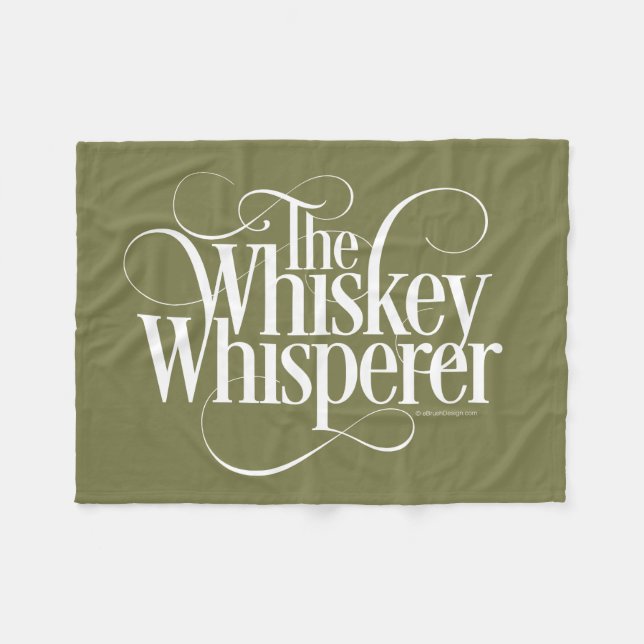Whiskey Whisperer Fleecedecke (Vorderseite (Horizontal))